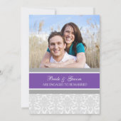 グレーダマスクフォト婚約パーティ招待状 招待状 (裏面)