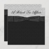 グレーダマスクブラックタイフォーマル企業のパーティー 招待状 (正面/裏面)