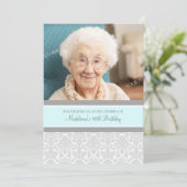 グレーダマスク写真90thバースデーパーティ招待状 招待状 (スタンド正面)