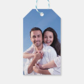 グレーダマスク黄色ひまわり結婚式の日付を保存 ギフトタグ (裏面)