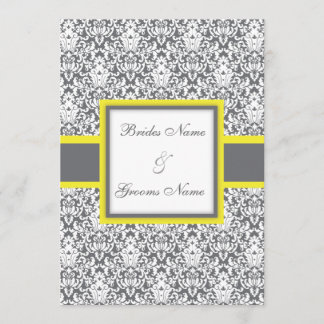 グレーダマスク（黄色）結婚式招待状 招待状