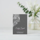 グレーダマスホワイトヴィンテージレースアポイントメントカード 予約カード (スタンド正面)