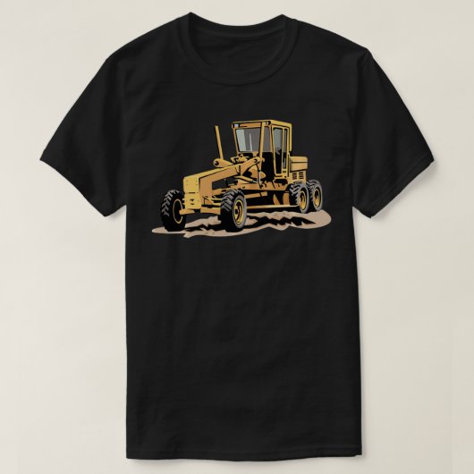 グレーダートラック建築車プルオーバー Tシャツ (デザイン正面)