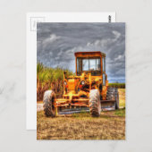 グレーダーファーム機械農村部クイーンズランドオーストラリア ポストカード (正面/裏面)