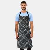 グレーチェーンリンクフェンス エプロン (着用した状態)