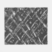 グレーチェーンリンクフェンス フリースブランケット (正面(横))