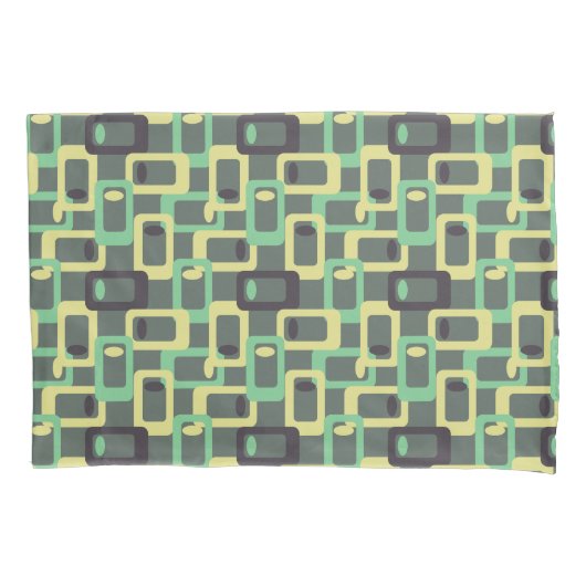 グレーチェーンリンク 枕カバー (正面)