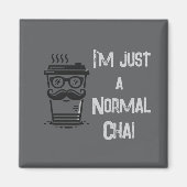 グレーチャイ磁石ヒップスターコーヒーカッププン マグネット (正面)