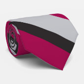 グレーチャーコール&深いラズベリー斜めストライプの- ネクタイ (ロール)
