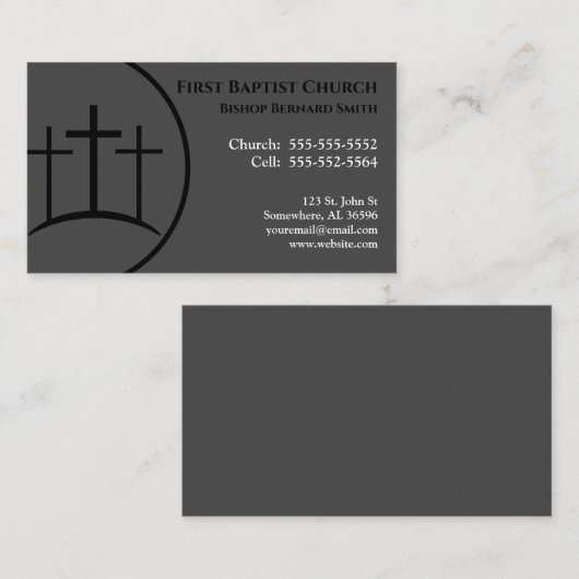 グレーチャーチペストルまたはディーコン 名刺 (正面/裏面)