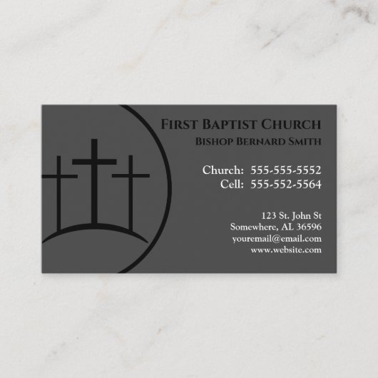 グレーチャーチペストルまたはディーコン 名刺 (正面)