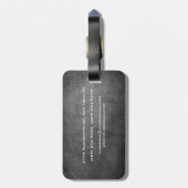 グレーチョークはっきりしたボードモノグラム最小モダン主義 ラゲッジタグ (裏面縦)