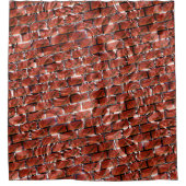 グレーチングまたはブリック効果に赤い気泡が生じるのか?メタリック シャワーカーテン (正面)