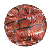 グレーチングまたはブリック効果に赤い気泡が生じるのか？メタリック 野球ボール (正面)