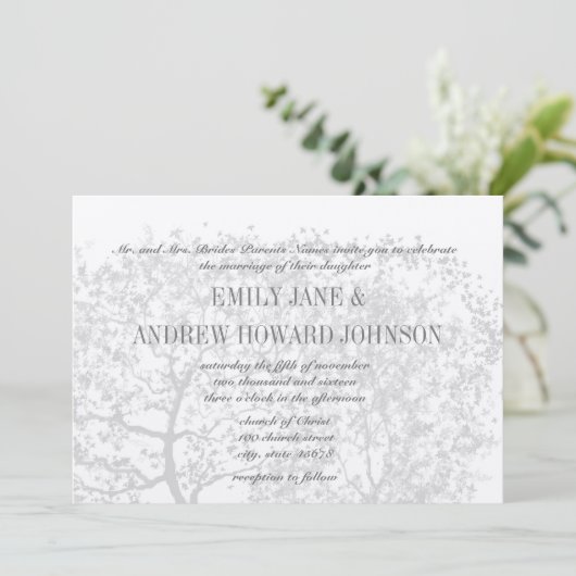 グレーツリーウェディングパーソナライズされた招待状 招待状 (スタンド正面)