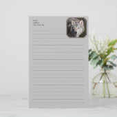 グレーティンバーウルフ顔ポートレート 便箋 (スタンド正面)