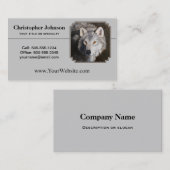 グレーティンバーウルフ顔ポートレート 名刺 (正面/裏面)