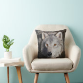 グレーティンバーウルフ顔 クッション (椅子)