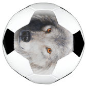 グレーティンバーウルフ顔 サッカーボール (回転)