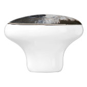 グレーティンバーウルフ顔 セラミックノブ (側面)