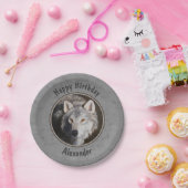 グレーティンバーウルフ顔 ペーパープレート (パーティー)