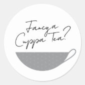 グレーティーカップ封筒用シール/ステッカー ラウンドシール (正面)