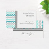 グレーティール（緑がかった色）シェブロン結婚式の引き出物ラベル (デスク)