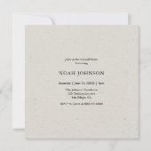 グレーテクスチャエフェクトのグラデーション写真 招待状 (裏面)