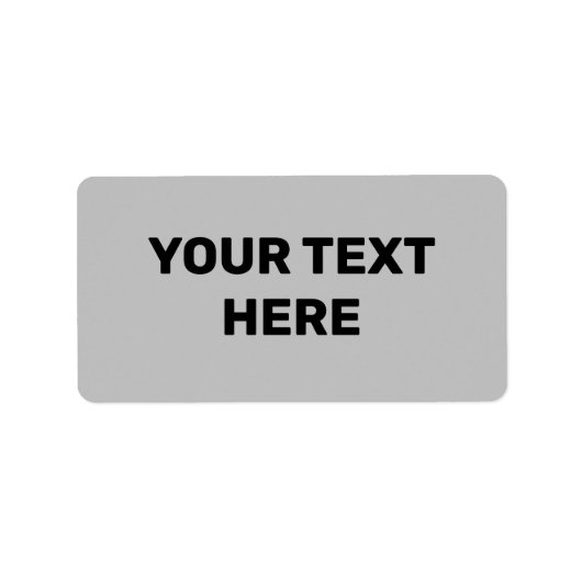 グレーテクスチャシンプル文字ミニマルスタイルラベル ラベル (正面)