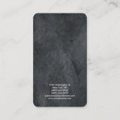 グレーテクスチャプレーンモダンプロフェッショナルマネージャ 名刺 (裏面)