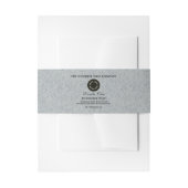 グレーテクスフェイクチャ紙スタイルソープベリーバンド 招待状ベリーバンド (正面例)