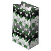 グレーテッド・フィールドのシャムロック、緑と白 スモールペーパーバッグ (裏面アングル)