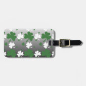 グレーテッド・フィールドのシャムロック、緑と白 ラゲッジタグ (正面横)
