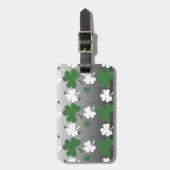 グレーテッド・フィールドのシャムロック、緑と白 ラゲッジタグ (正面縦)