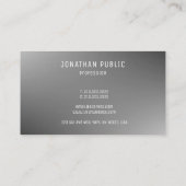 グレーテンプレートプロフェッショナルトレンディーエレガントモダン 名刺 (裏面)