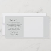 グレーテンプレート悔やみや弔慰白でありがとうございます サンキューカード (正面)