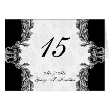 グレーテーブルシーティングカード