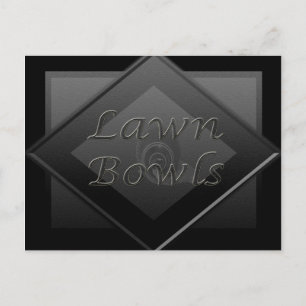 グレーディメンショナルなローンボウルのロゴデザイン、 ポストカード