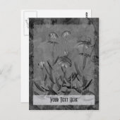 グレーデイジーフローラカスタマイズ可能なはがき ポストカード (正面/裏面)