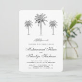 グレーデイトパームツリーイスラムスリム結婚ズ 招待状 (スタンド正面)