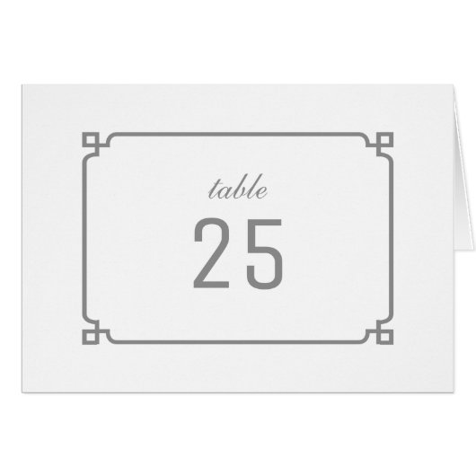 グレーデコシックなテーブル番号 (正面横)