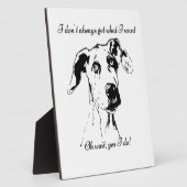 グレートおもしろいダネドッグ引用文 フォトプラーク (側面)