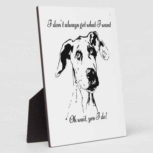 グレートおもしろいダネドッグ引用文 フォトプラーク (側面)