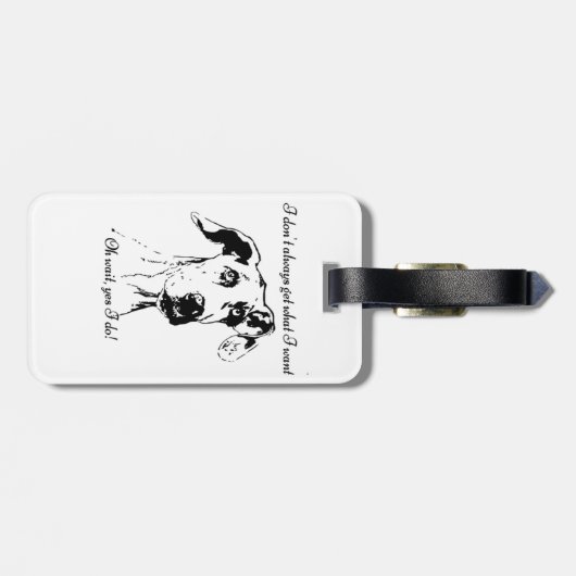 グレートおもしろいダネドッグ引用文 ラゲッジタグ (裏面横)