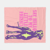 グレートおもしろいダン フリースブランケット (正面(横))