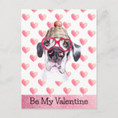 グレートおもしろいDane Be My Valentine Dogバレンタイン シーズンポストカード (正面)