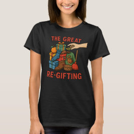 グレートな再ギフト – 楽しいホワイトエレファントのクリスマス Tシャツ