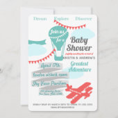 グレートアドベンチャー 気球と飛行機 招待状 (正面)