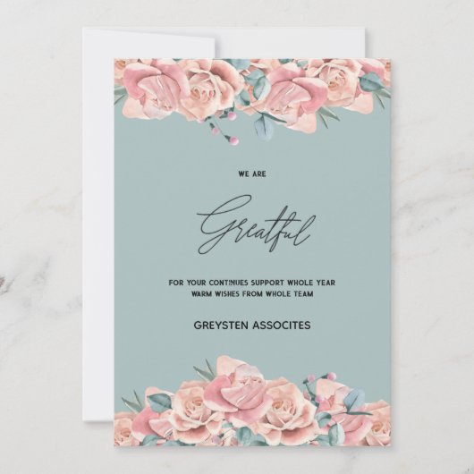 グレートエレガントなスクリプトのビジネスロゴホリデーカード シーズンカード (正面)