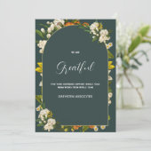 グレートエレガントなスクリプトのビジネスロゴホリデーカード シーズンカード (スタンド正面)